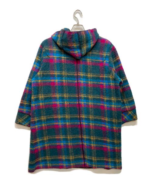 MACPHEE（マカフィー）MACPHEE (マカフィー) TOMORROW LAND (トゥモローランド) シルバーチェック フーデッドコート ピンク×グリーン サイズ:Sの古着・服飾アイテム