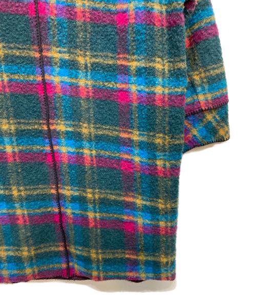 MACPHEE（マカフィー）MACPHEE (マカフィー) TOMORROW LAND (トゥモローランド) シルバーチェック フーデッドコート ピンク×グリーン サイズ:Sの古着・服飾アイテム