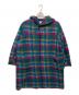 MACPHEE（マカフィー）の古着「シルバーチェック フーデッドコート」｜ピンク×グリーン