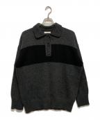 anukeアンヌーク）の古着「Wool Polo Knit」｜グレー