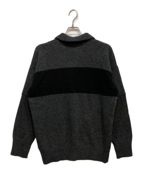 anuke（アンヌーク）anuke (アンヌーク) Wool Polo Knit グレー サイズ:FREEの古着・服飾アイテム
