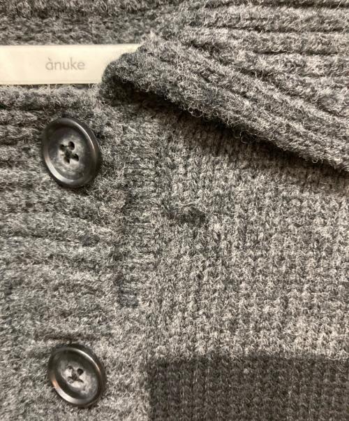 anuke（アンヌーク）anuke (アンヌーク) Wool Polo Knit グレー サイズ:FREEの古着・服飾アイテム