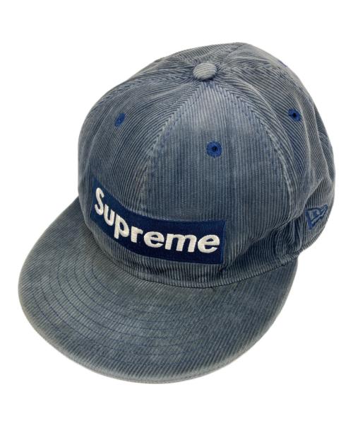 New Era（ニューエラ）New Era (ニューエラ) Corduroy Box Logo Cap ネイビーの古着・服飾アイテム