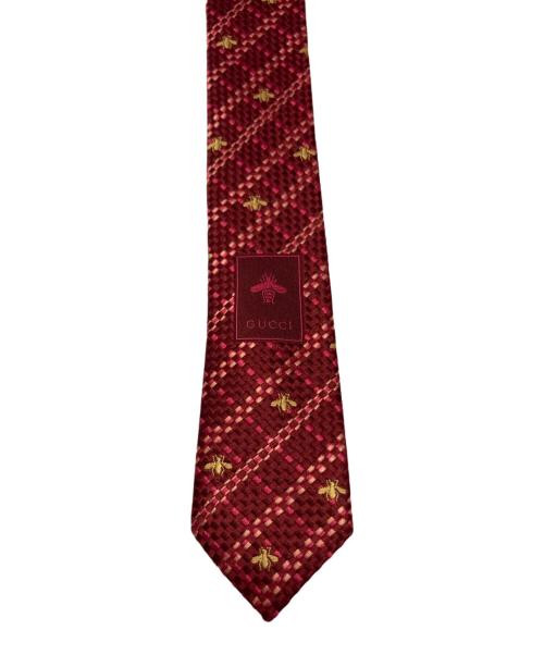 GUCCI（グッチ）GUCCI (グッチ) シルクネクタイ レッド サイズ:148×7の古着・服飾アイテム