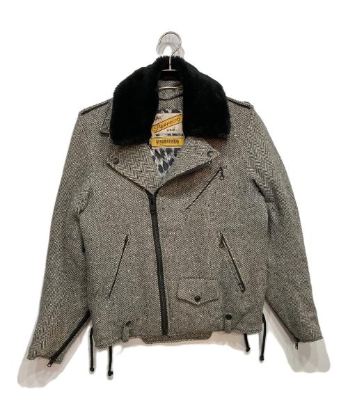 PERFECTO by Schott（パーフェクト バイ ショット）PERFECTO by Schott (パーフェクト バイ ショット) NEIGHBORHOOD (ネイバーフッド) ライダースジャケット グレー サイズ:36の古着・服飾アイテム
