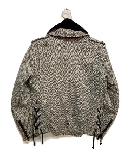 PERFECTO by Schott（パーフェクト バイ ショット）PERFECTO by Schott (パーフェクト バイ ショット) NEIGHBORHOOD (ネイバーフッド) ライダースジャケット グレー サイズ:36の古着・服飾アイテム