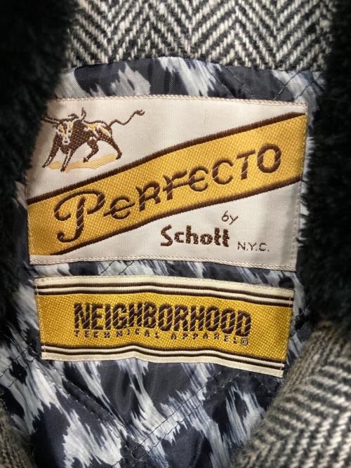PERFECTO by Schott（パーフェクト バイ ショット）PERFECTO by Schott (パーフェクト バイ ショット) NEIGHBORHOOD (ネイバーフッド) ライダースジャケット グレー サイズ:36の古着・服飾アイテム