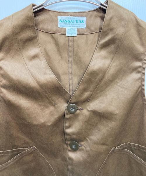 SASSAFRAS（ササフラス）SASSAFRAS (ササフラス) Landscaper Vest ブラウン サイズ:Sの古着・服飾アイテム