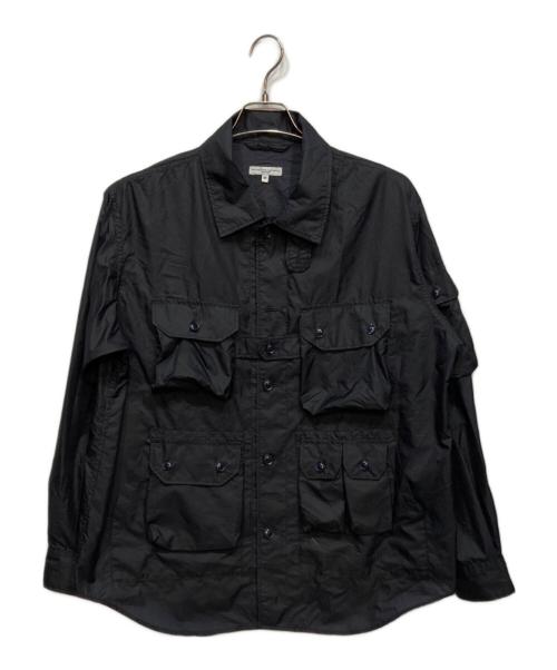 Engineered Garments（エンジニアド ガーメンツ）Engineered Garments (エンジニアド ガーメンツ) Explorer Shirt Jacket-Flight Satin Nylon ブラック サイズ:Ｍの古着・服飾アイテム