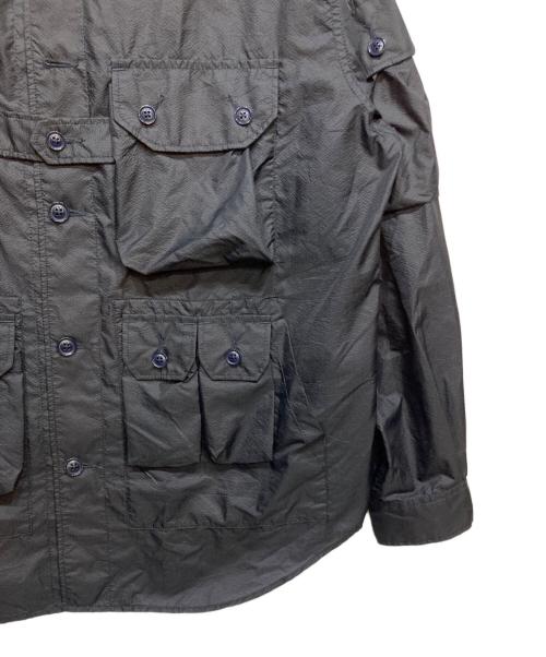 Engineered Garments（エンジニアド ガーメンツ）Engineered Garments (エンジニアド ガーメンツ) Explorer Shirt Jacket-Flight Satin Nylon ブラック サイズ:Ｍの古着・服飾アイテム