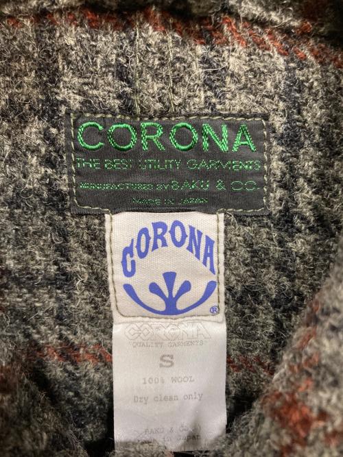 CORONA（コロナ）CORONA (コロナ) Harris Tweed (ハリスツイード) HARRIS TWEED GAME JACKET ブラウン サイズ:Sの古着・服飾アイテム
