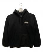 stussyステューシー）の古着「BROUSON POLAR FLEECE HOOD」｜ブラック