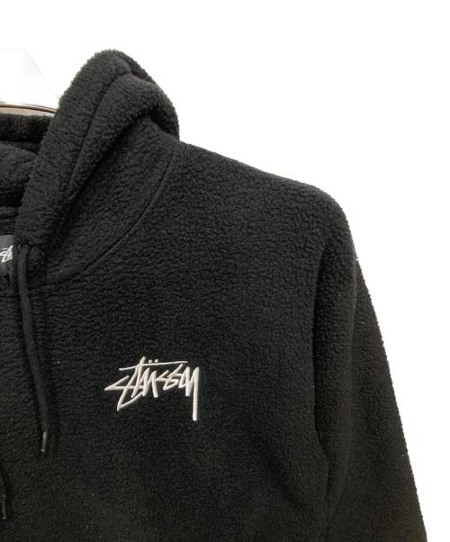 stussy（ステューシー）stussy (ステューシー) BROUSON POLAR FLEECE HOOD ブラック サイズ:Ｍの古着・服飾アイテム