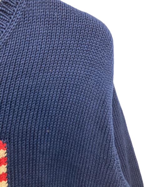 POLO SPORT（ポロスポーツ）POLO SPORT (ポロスポーツ) コットン星条旗ニット ネイビー サイズ:Lの古着・服飾アイテム