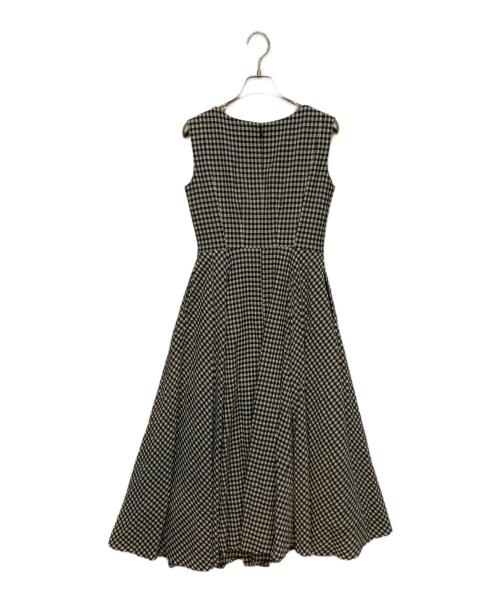 HER LIP TO（ハーリップトゥ）HER LIP TO (ハーリップトゥ) Heart-Neck Check Dress ブラック×ホワイト サイズ:Sの古着・服飾アイテム