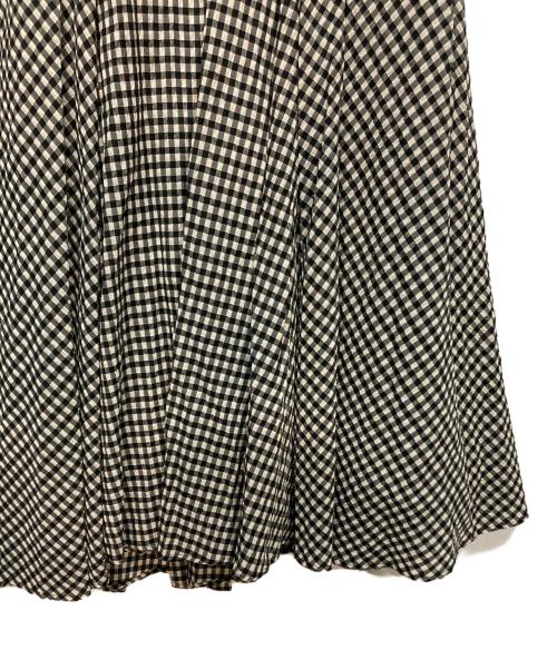 HER LIP TO（ハーリップトゥ）HER LIP TO (ハーリップトゥ) Heart-Neck Check Dress ブラック×ホワイト サイズ:Sの古着・服飾アイテム