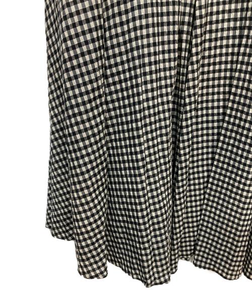 HER LIP TO（ハーリップトゥ）HER LIP TO (ハーリップトゥ) Heart-Neck Check Dress ブラック×ホワイト サイズ:Sの古着・服飾アイテム