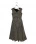 HER LIP TO（ハーリップトゥ）の古着「Heart-Neck Check Dress」｜ブラック×ホワイト