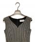 中古・古着 HER LIP TO (ハーリップトゥ) Heart-Neck Check Dress ブラック×ホワイト サイズ:S：23000円