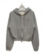 CLANEクラネ）の古着「CLANE LOGO COMPACT ZIP UP HOODIE」｜グレー