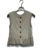 eimy istoireエイミーイストワール）の古着「SIGN BUTTON KNIT TOP」｜ベージュ