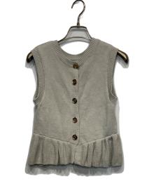 eimy istoire（エイミーイストワール）の古着「SIGN BUTTON KNIT TOP」｜ベージュ