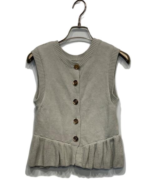 eimy istoire（エイミーイストワール）eimy istoire (エイミーイストワール) SIGN BUTTON KNIT TOP ベージュ サイズ:FREEの古着・服飾アイテム
