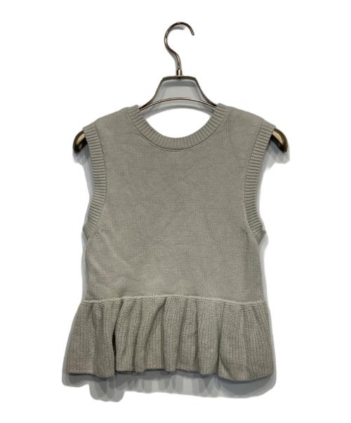 eimy istoire（エイミーイストワール）eimy istoire (エイミーイストワール) SIGN BUTTON KNIT TOP ベージュ サイズ:FREEの古着・服飾アイテム
