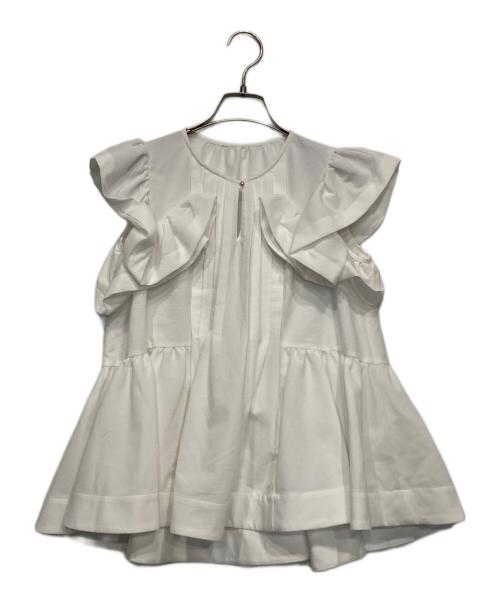 CELFORD（セルフォード）CELFORD (セルフォード) UVカットピンタックチュニックブラウス ホワイト サイズ:FREEの古着・服飾アイテム