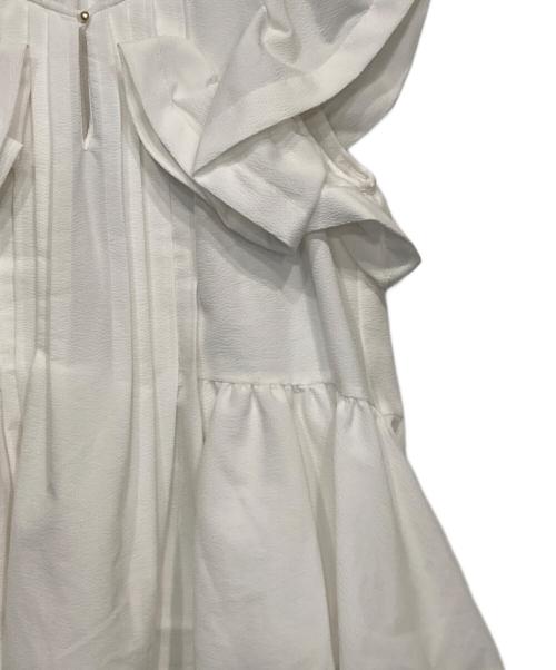 CELFORD（セルフォード）CELFORD (セルフォード) UVカットピンタックチュニックブラウス ホワイト サイズ:FREEの古着・服飾アイテム