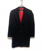 JUNYA WATANABE COMME des GARCONS(ジュンヤワタナベ コムデギャルソン）の古着「アンゴラウールチェスターコート」｜ブラック
