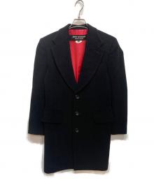 JUNYA WATANABE COMME des GARCONS（(ジュンヤワタナベ コムデギャルソン）の古着「アンゴラウールチェスターコート」｜ブラック