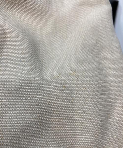 BOTTEGA VENETA（ボッテガベネタ）BOTTEGA VENETA (ボッテガベネタ) Quad Leather Trimmed Canvas Tote Bag ブラック×アイボリーの古着・服飾アイテム