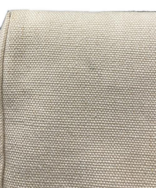 BOTTEGA VENETA（ボッテガベネタ）BOTTEGA VENETA (ボッテガベネタ) Quad Leather Trimmed Canvas Tote Bag ブラック×アイボリーの古着・服飾アイテム