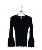 CFCLシーエフシーエル）の古着「SOFT PORTRAIT LONG BELL SLEEVE TOP」｜ブラック