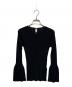 CFCL（シーエフシーエル）の古着「SOFT PORTRAIT LONG BELL SLEEVE TOP」｜ブラック