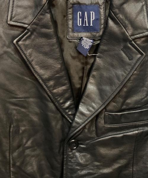 OLD GAP（オールドギャップ）OLD GAP (オールドギャップ) 00s カウレザーテーラードジャケット ブラック サイズ:Mの古着・服飾アイテム