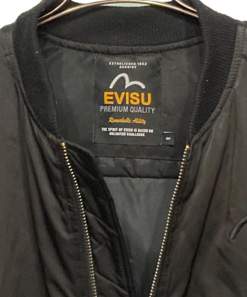 EVISU（エヴィス）EVISU (エヴィス) MA-1ジャケット ブラック サイズ:Lの古着・服飾アイテム