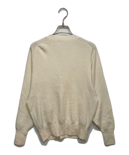 allureville（アルアバイル）allureville (アルアバイル) ウールスムースカーディガン ホワイト サイズ:2の古着・服飾アイテム