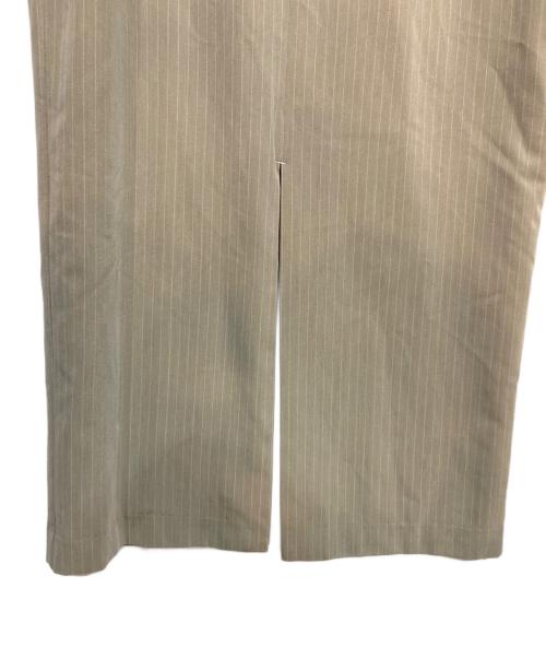 ANDRESD（アンドレスド）ANDRESD (アンドレスド) pinstripe tailored bustier dress ベージュ サイズ:Lの古着・服飾アイテム