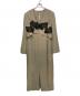 ANDRESD（アンドレスド）の古着「pinstripe tailored bustier dress」｜ベージュ