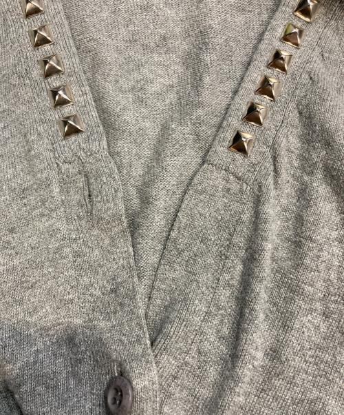 Hysteric Glamour（ヒステリックグラマー）Hysteric Glamour (ヒステリックグラマー) スタッズ カーディガン グレー サイズ:FREEの古着・服飾アイテム