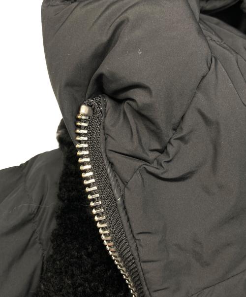 DUNO（デュノ）DUNO (デュノ) ムートン フーディー ミドル ダウン ジャケット ブラック サイズ:40の古着・服飾アイテム