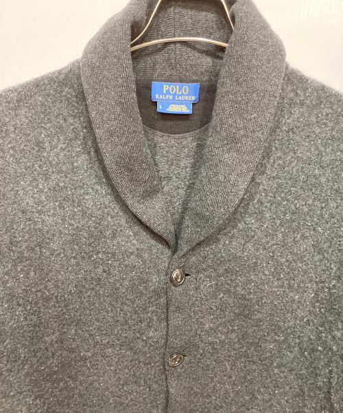 POLO RALPH LAUREN（ポロ・ラルフローレン）POLO RALPH LAUREN (ポロ・ラルフローレン) ショールカラーカーディガン グレー サイズ:Lの古着・服飾アイテム