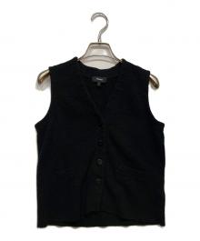 theory（セオリー）の古着「Texture Boucle Button Front Gilet」｜ブラック