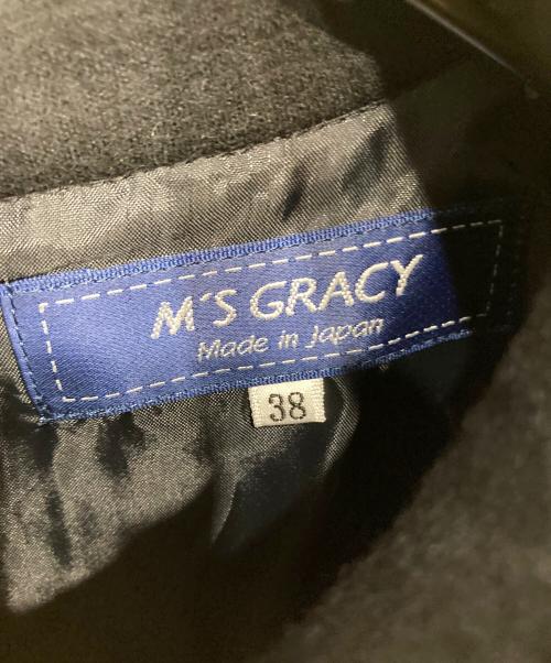M'S GRACY（エムズグレイシー）M'S GRACY (エムズグレイシー) 長袖ワンピース ホワイト×ブラック サイズ:38の古着・服飾アイテム