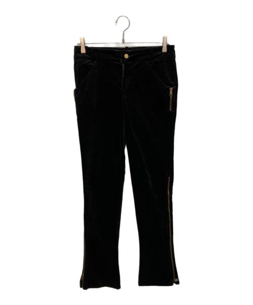 GUCCI（グッチ）GUCCI (グッチ) ベロアフレアパンツ ブラック サイズ:42の古着・服飾アイテム