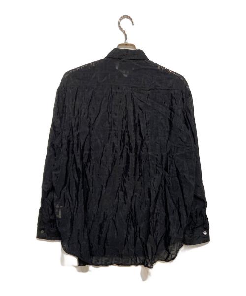 FENDI JEANS（フェンディ ジーンズ）FENDI JEANS (フェンディ ジーンズ) ズッカ柄シアーシャツ ブラック サイズ:42の古着・服飾アイテム