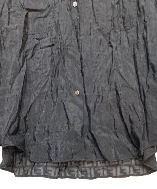 FENDI JEANS（フェンディ ジーンズ）FENDI JEANS (フェンディ ジーンズ) ズッカ柄シアーシャツ ブラック サイズ:42の古着・服飾アイテム
