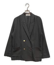 le.coeur blanc（ルクールブラン）の古着「メッシュダブルブレストジャケット」｜グレー